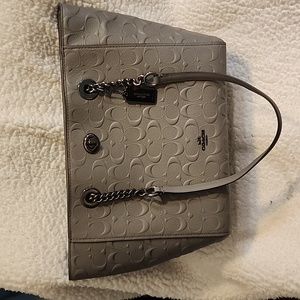 Coach embossed tote